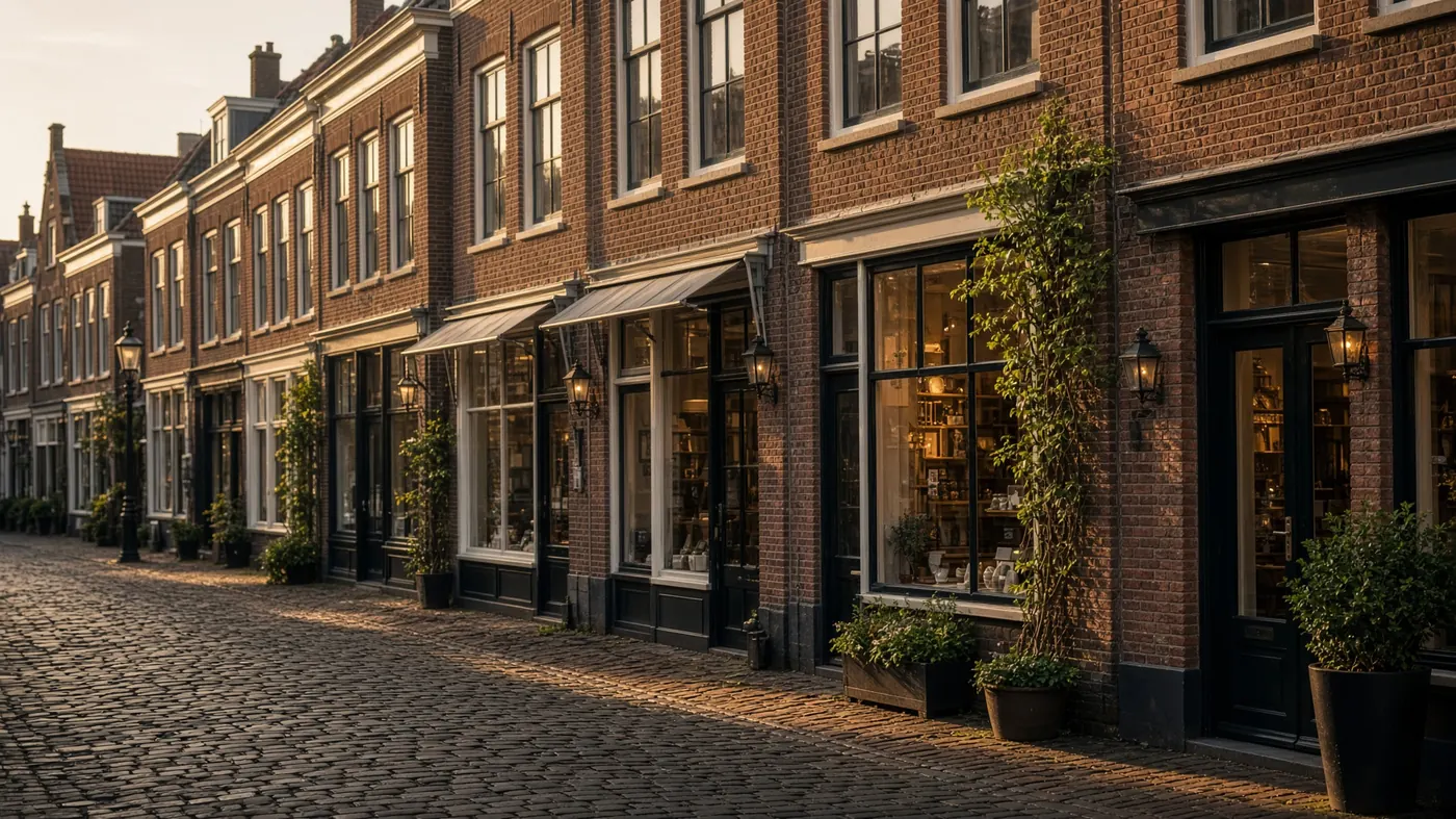 Sfeerbeeld van een historisch winkelstraatje in Alkmaar